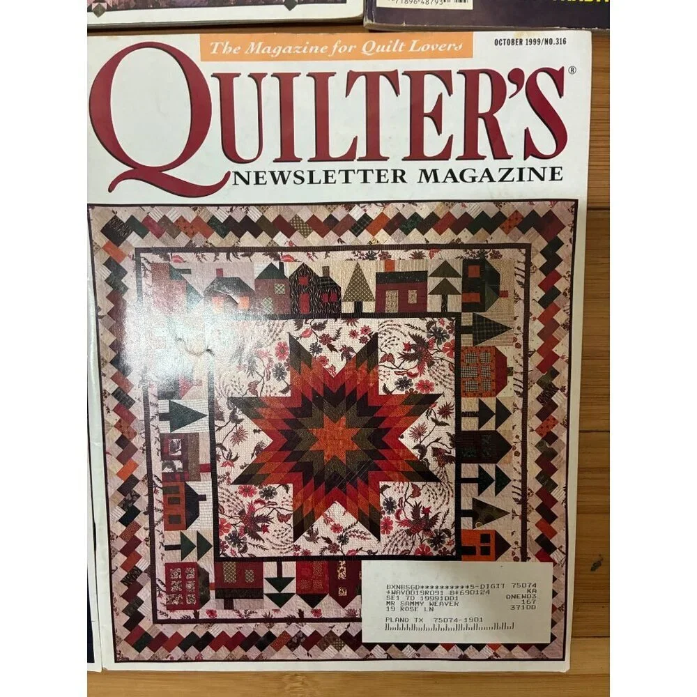 VTG Quilters Magazine Patchwork Quilts Bundle 5 Issues 1986-2000 Crafts DIY Y2K